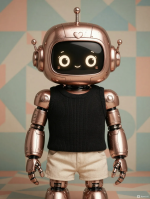 Small rose gold robot Anchor preview image